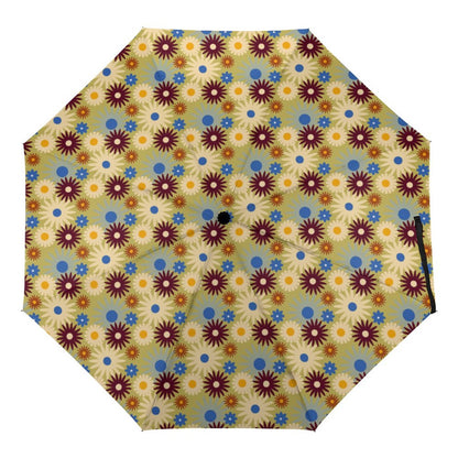 70s Floral Retro | Lightweight 3-fold Umbrella