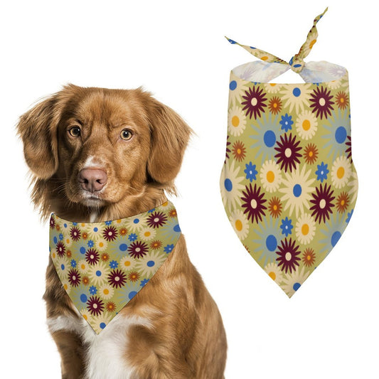 70s Floral Retro | dog bandana
