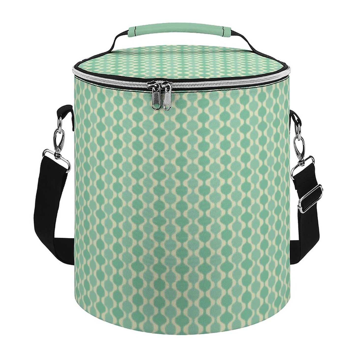 MCM Balusters | Round Collapsible Insulated Cooler Bag with Shoulder Strap
