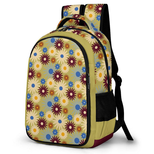 70s Floral Retro | Multi-Pocket Travel Bags