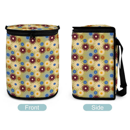 70s Floral Retro | Collapsible Car Trash Bin