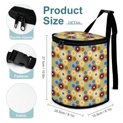 70s Floral Retro | Collapsible Car Trash Bin